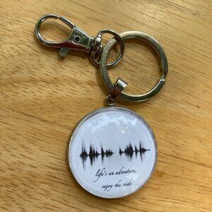 Life's An Adventure, Enjoy The Ride Soundwave Cabochon Keychain
